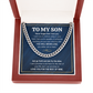 TO MY SON SKIES CUBAN LINK CHAIN