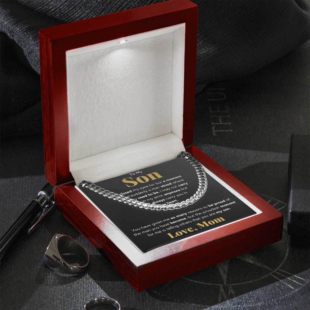 TO MY SON REASONS CUBAN LINK CHAIN