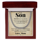 TO MY SON STAND TALL CUBAN LINK CHAIN