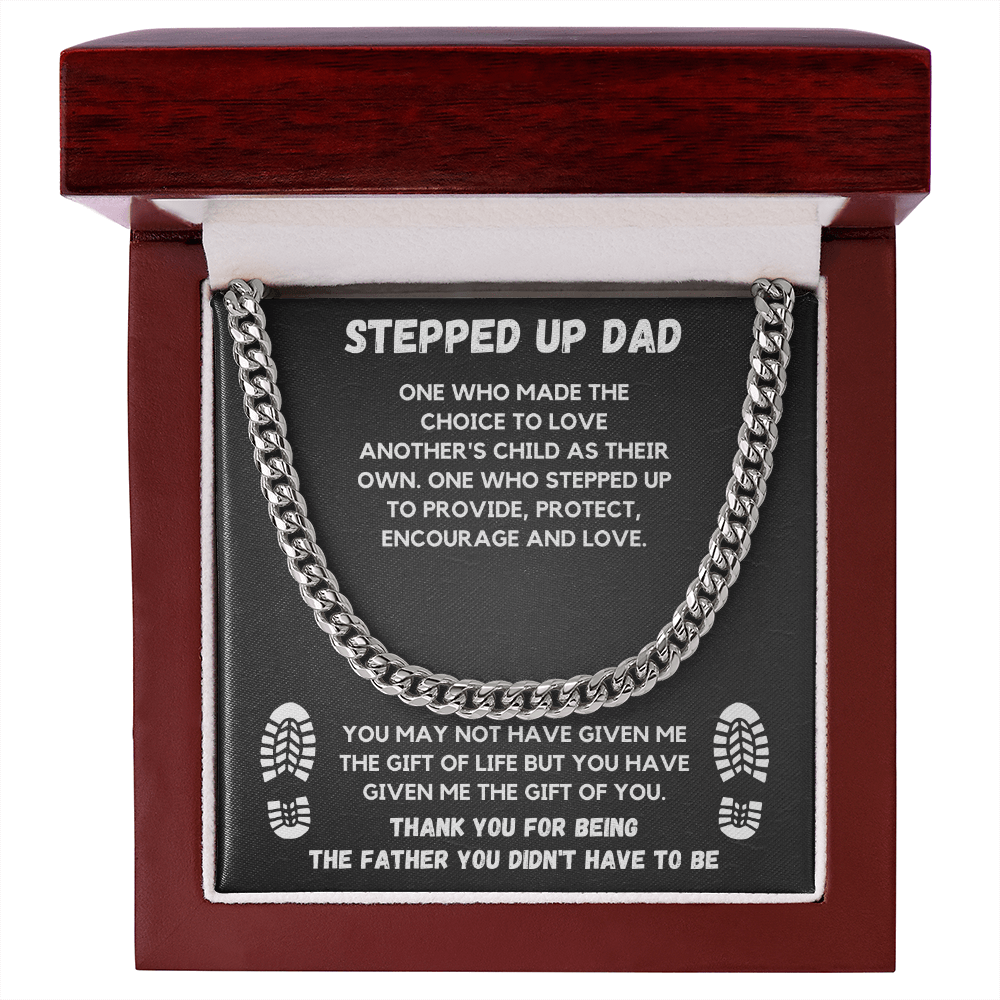 TO MY STEP DAD CUBAN LINK CHAIN
