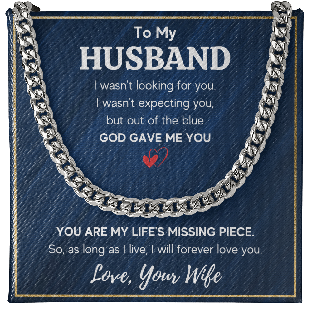 TO MY HUSBAND PIECE CUBAN LINK CHAIN WY