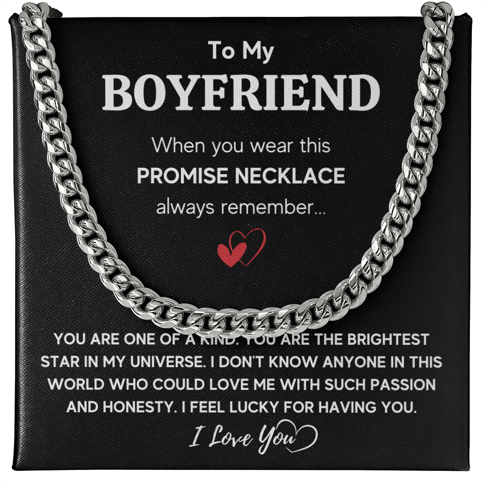 TO MY BOYFRIEND UNIVERSE CUBAN LINK CHAIN