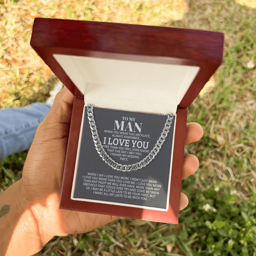 TO MY MAN ALL MY LASTS CUBAN LINK CHAIN