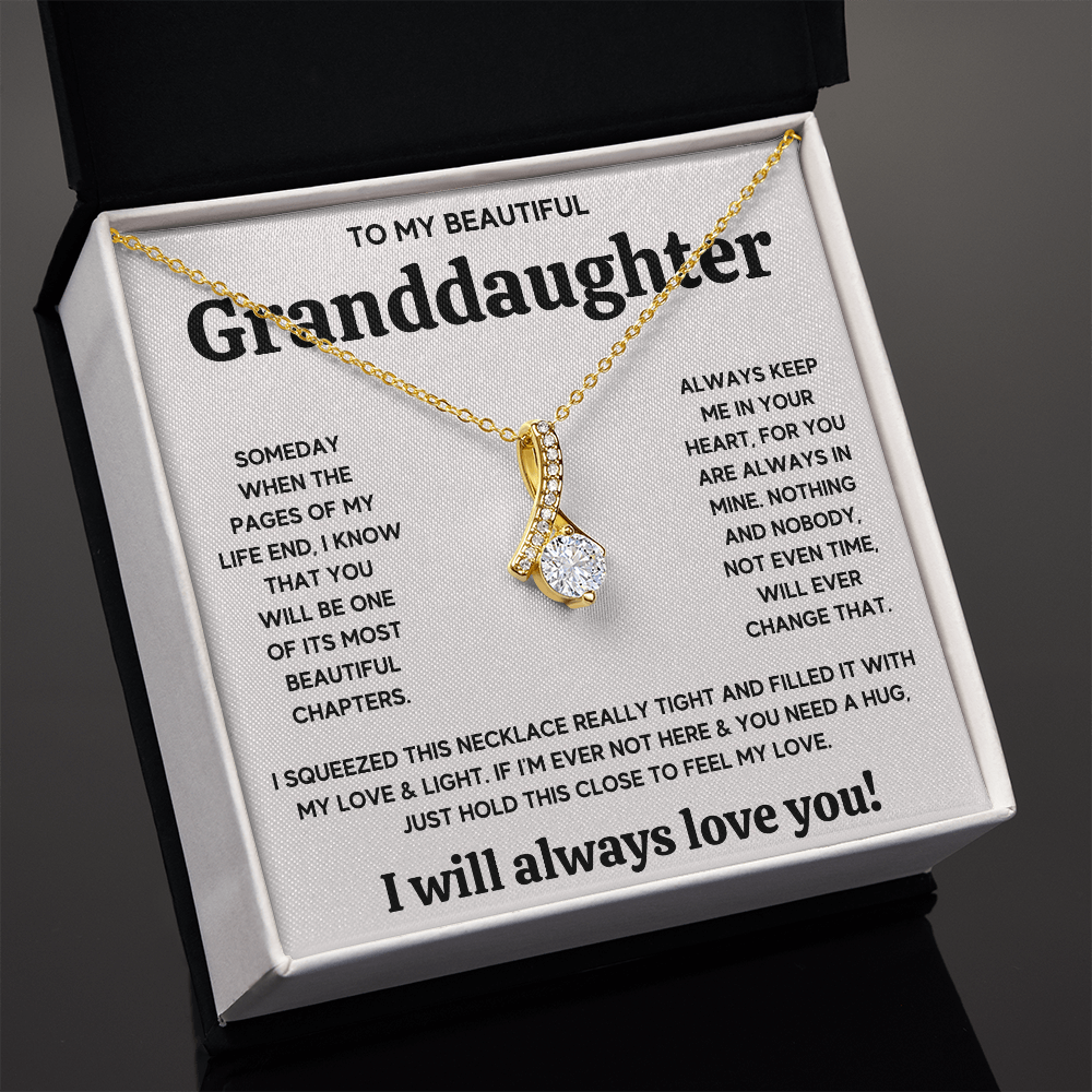 TO MY GRANDDAUGHTER SQUEEZED GOLD ALLURING NECKLACE GIFT SET