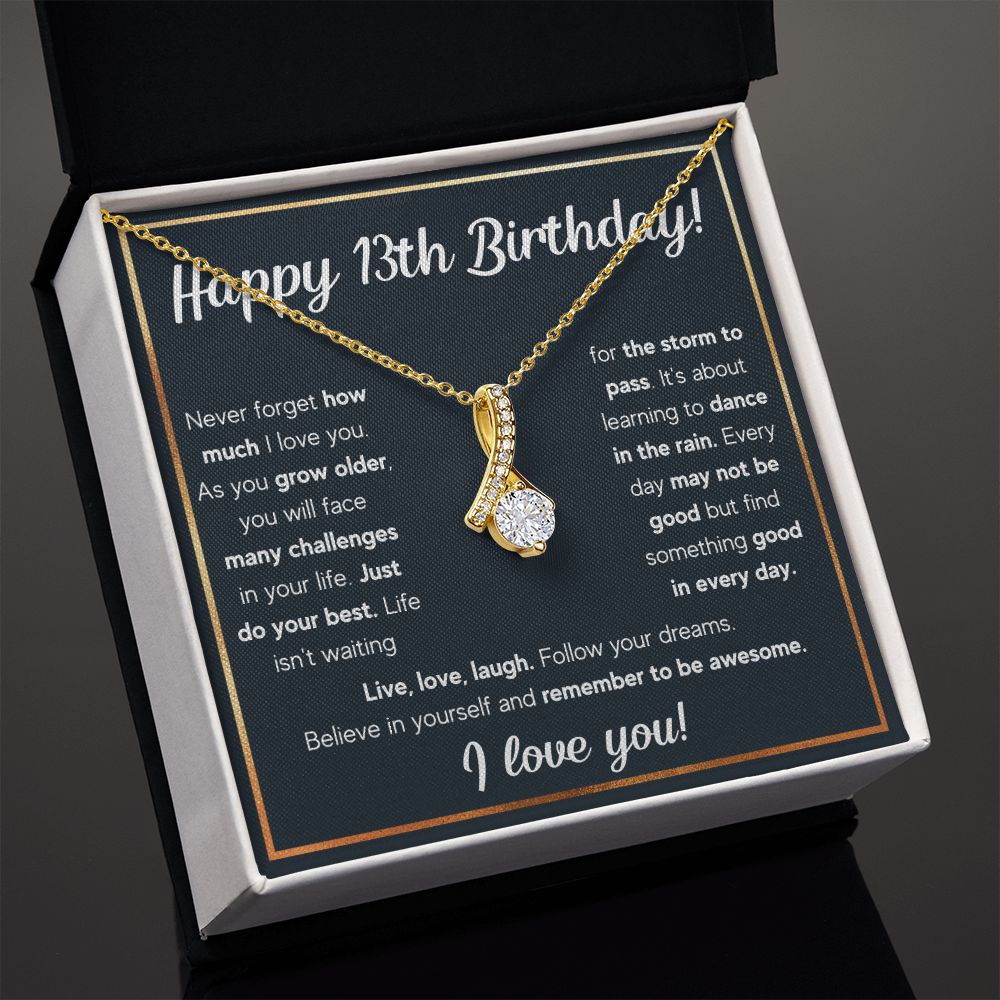 13TH BIRTHDAY RAIN ALLURING BEAUTY NECKLACE GIFT SET