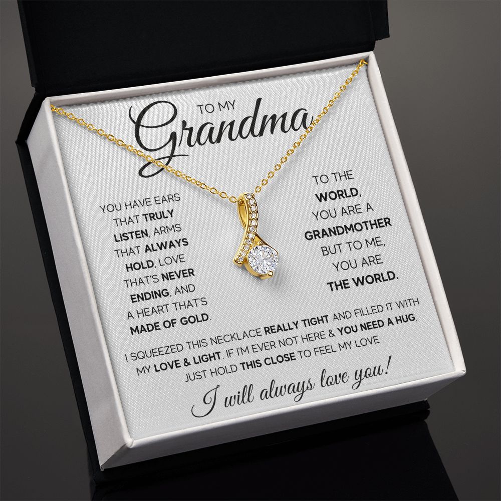 TO MY GRANDMA SQUEEZED ALLURING BEAUTY NECKLACE GIFT SET