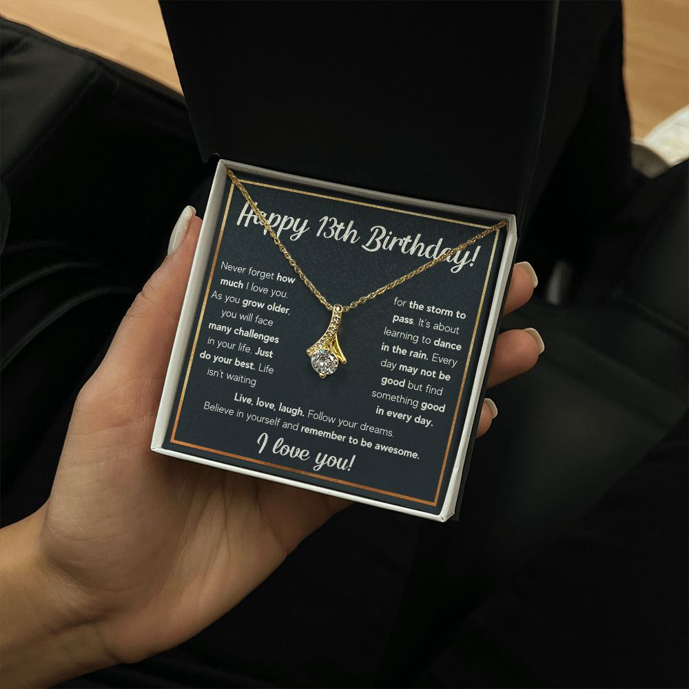 13TH BIRTHDAY RAIN ALLURING BEAUTY NECKLACE GIFT SET