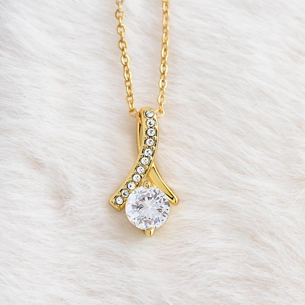 TO MY MOM LITTLE GIRL ALLURING BEAUTY NECKLACE GIFT SET