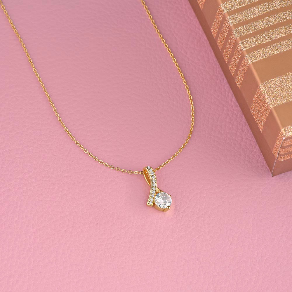 TO MY MOM LITTLE GIRL ALLURING BEAUTY NECKLACE GIFT SET