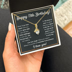 13TH BIRTHDAY RAIN ALLURING BEAUTY NECKLACE GIFT SET