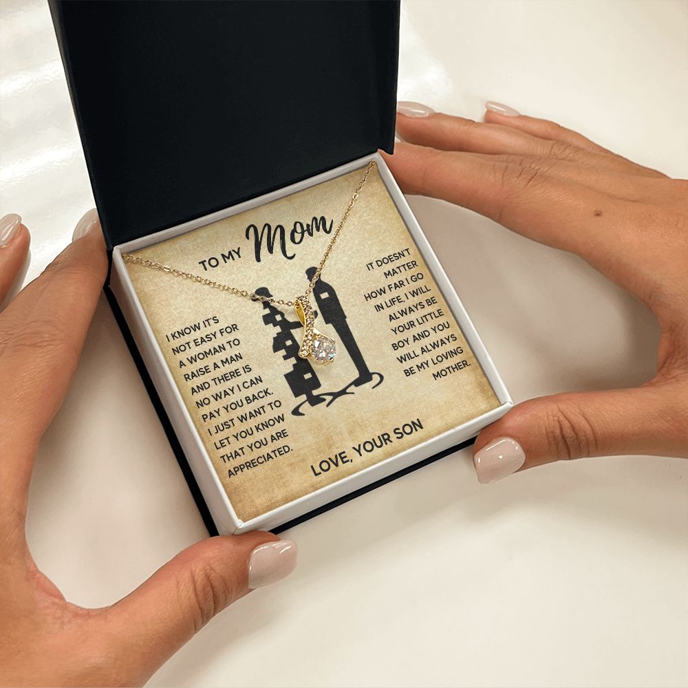 TO MY MOM LITTLE BOY ALLURING NECKLACE GIFT SET