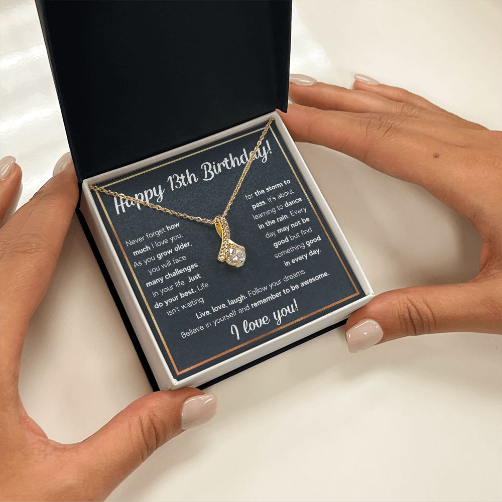 13TH BIRTHDAY RAIN ALLURING BEAUTY NECKLACE GIFT SET