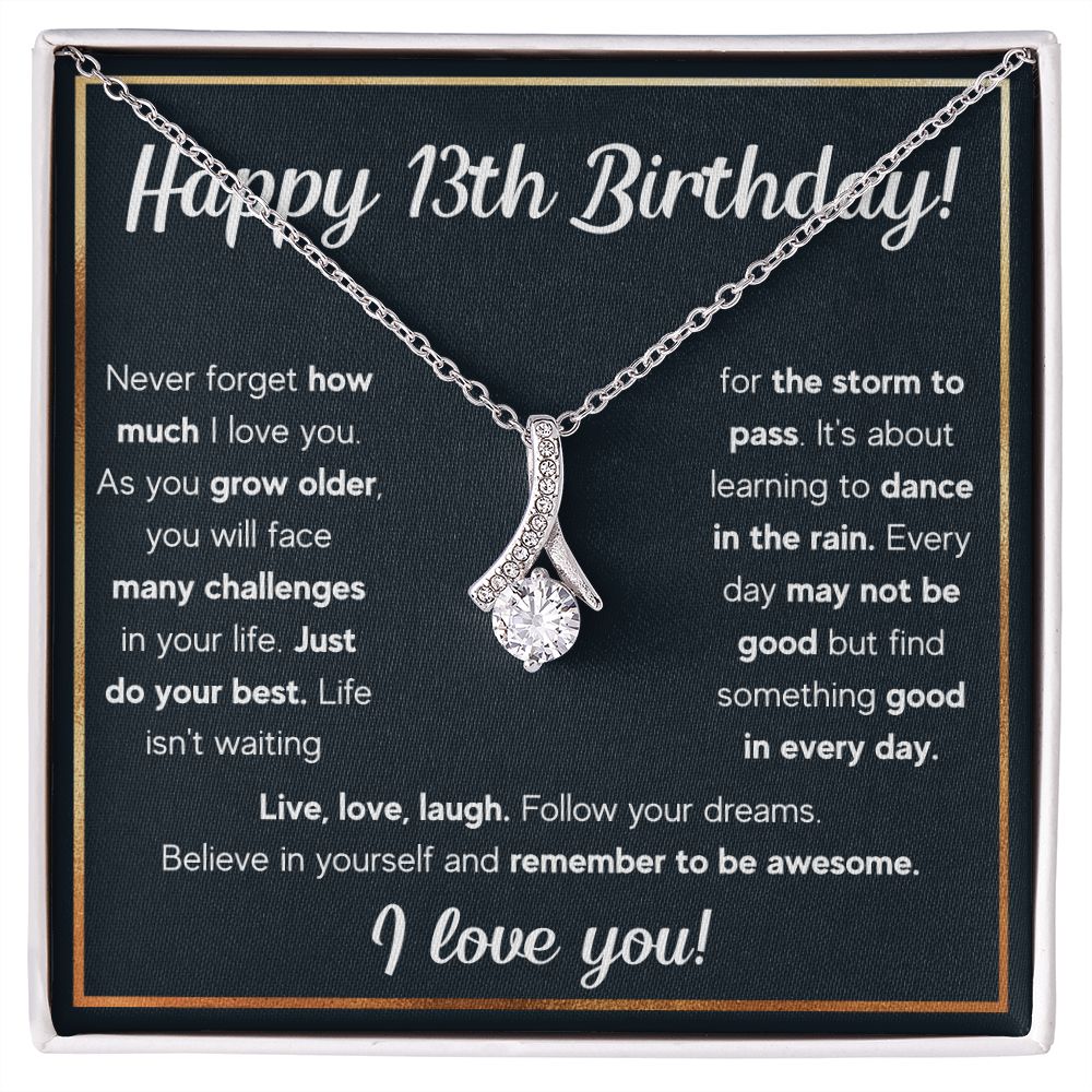 13TH BIRTHDAY RAIN ALLURING BEAUTY NECKLACE GIFT SET