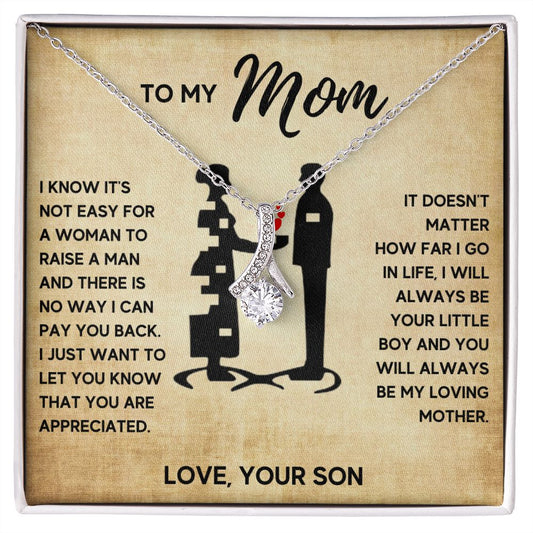 TO MY MOM LITTLE BOY ALLURING NECKLACE GIFT SET