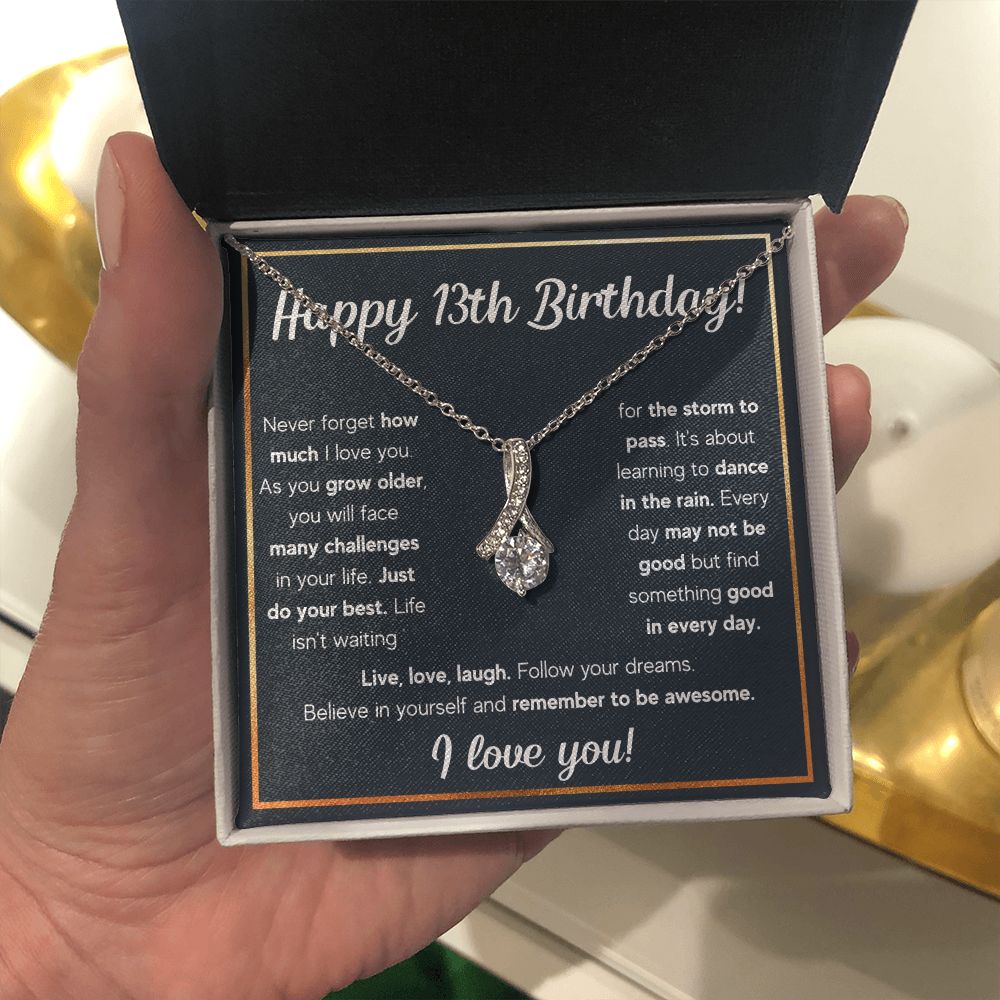 13TH BIRTHDAY RAIN ALLURING BEAUTY NECKLACE GIFT SET