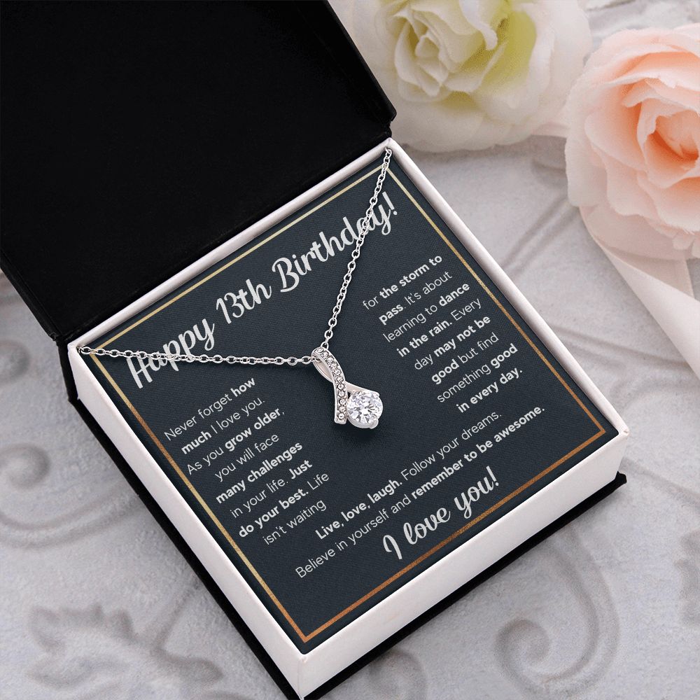 13TH BIRTHDAY RAIN ALLURING BEAUTY NECKLACE GIFT SET