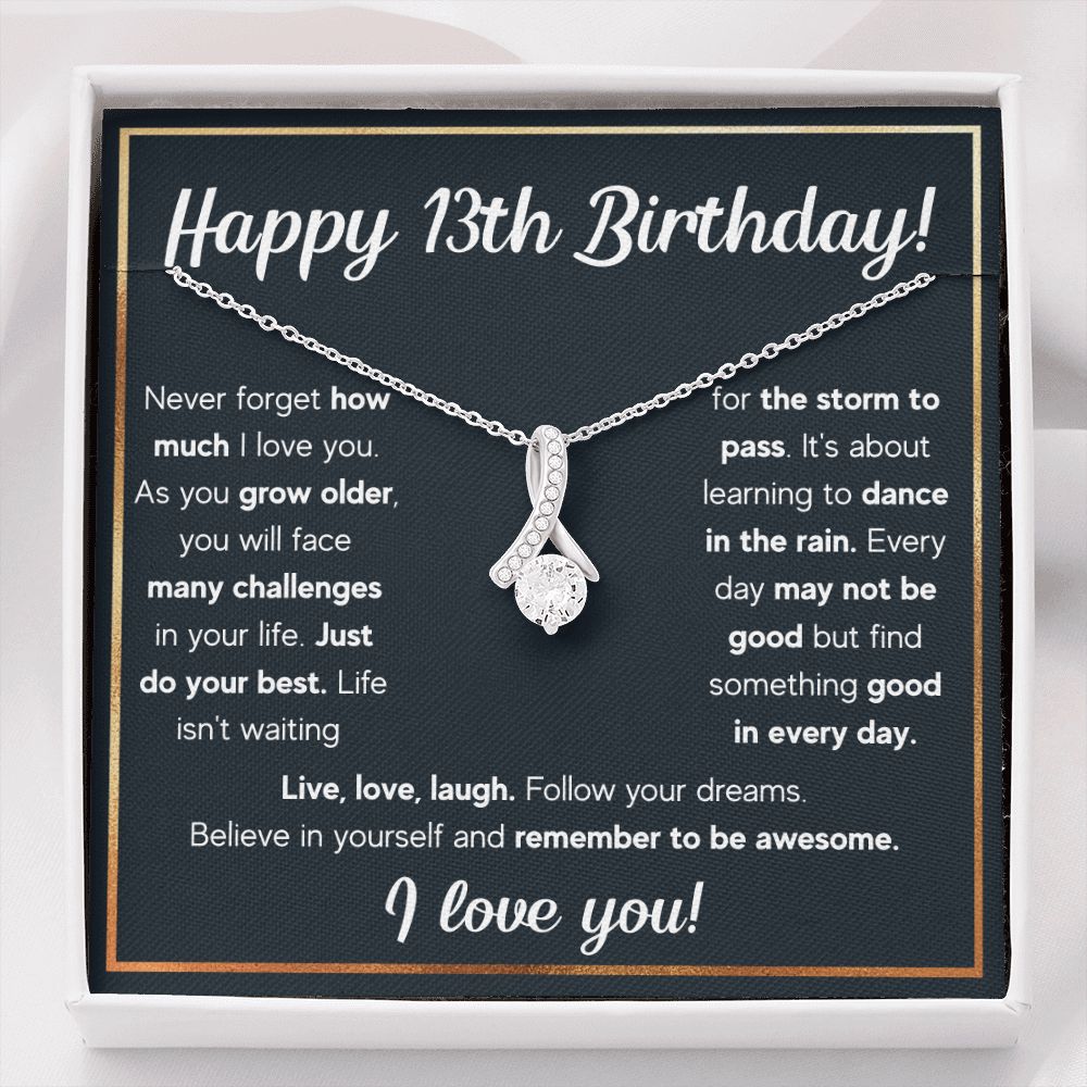 13TH BIRTHDAY RAIN ALLURING BEAUTY NECKLACE GIFT SET
