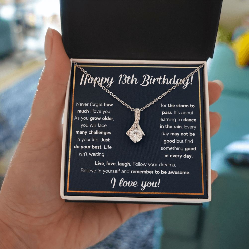 13TH BIRTHDAY RAIN ALLURING BEAUTY NECKLACE GIFT SET