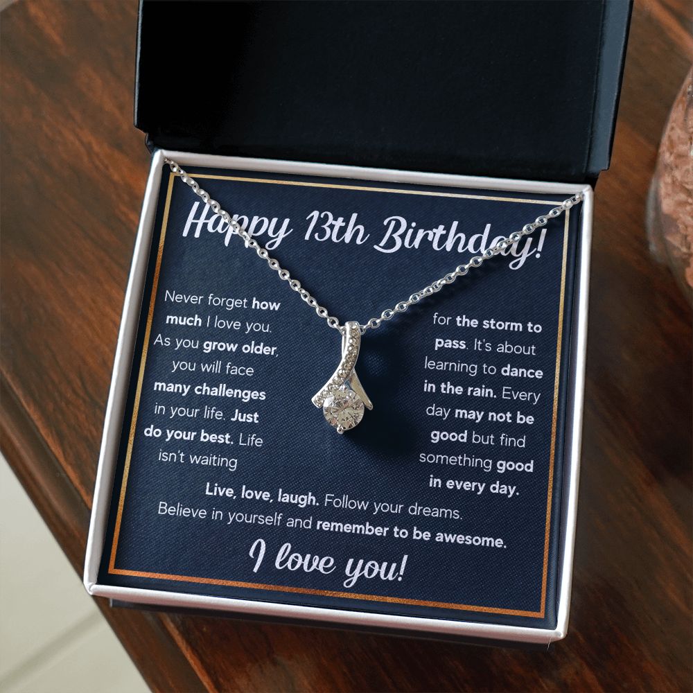 13TH BIRTHDAY RAIN ALLURING BEAUTY NECKLACE GIFT SET