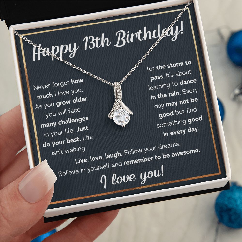 13TH BIRTHDAY RAIN ALLURING BEAUTY NECKLACE GIFT SET