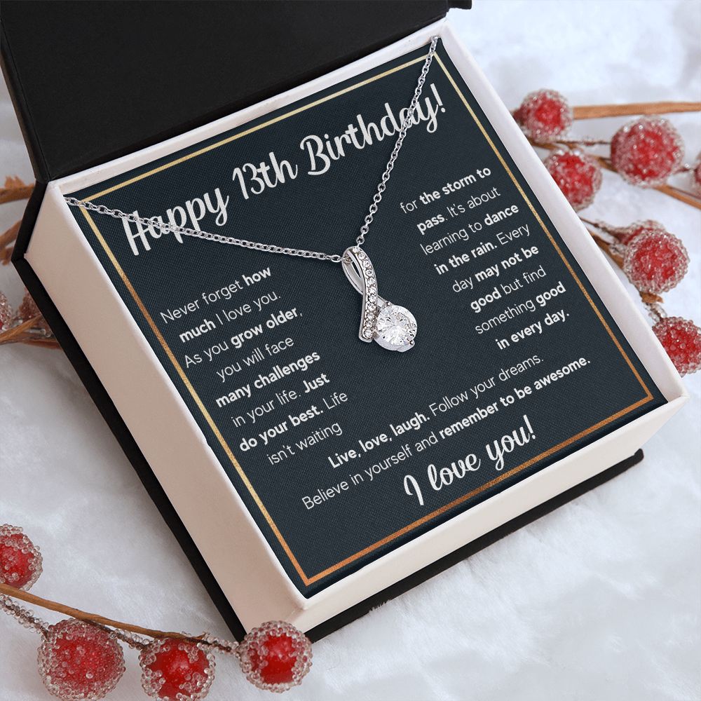 13TH BIRTHDAY RAIN ALLURING BEAUTY NECKLACE GIFT SET
