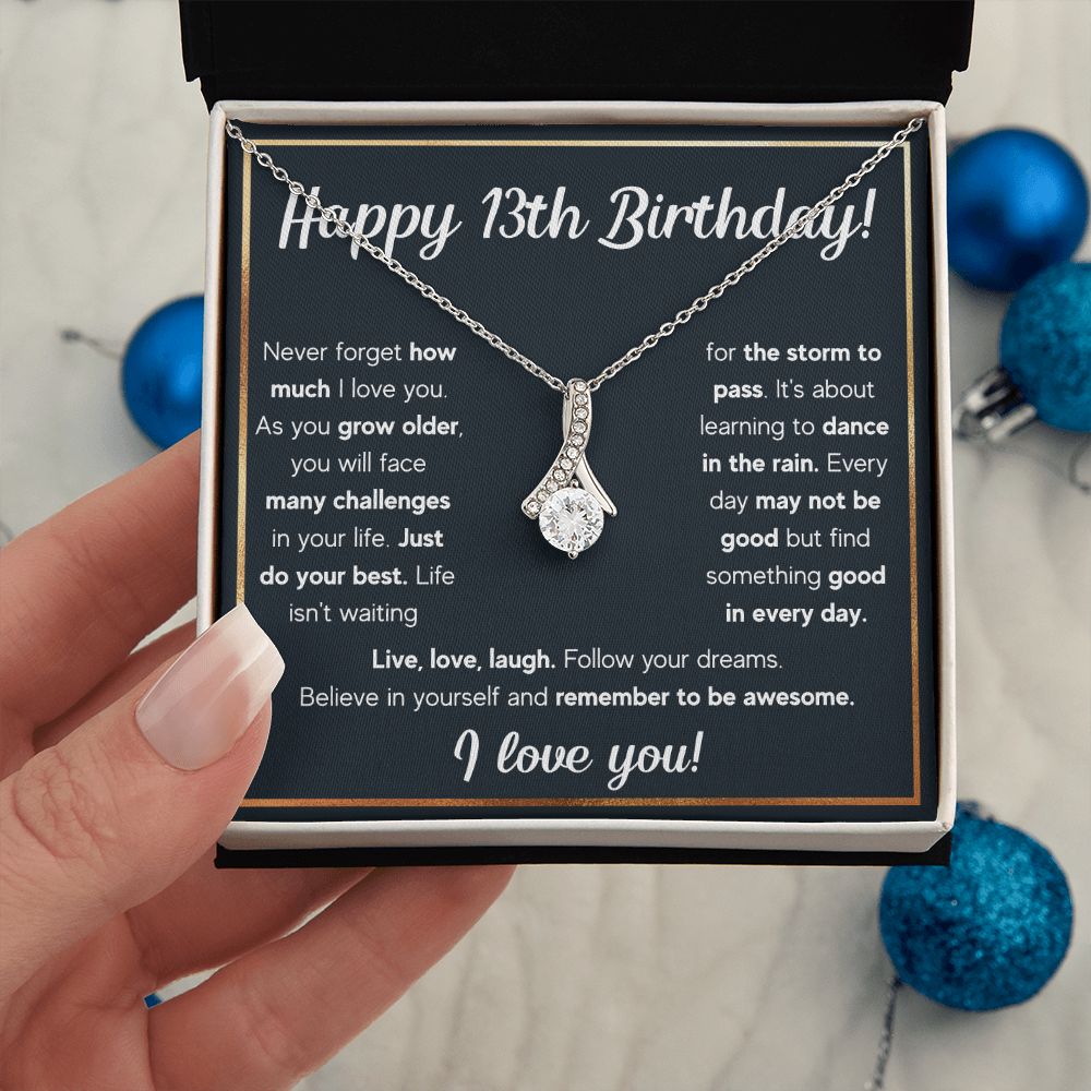 13TH BIRTHDAY RAIN ALLURING BEAUTY NECKLACE GIFT SET