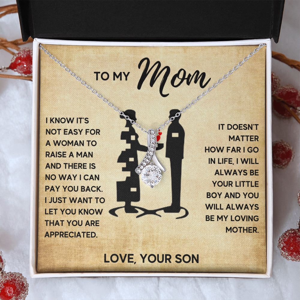 TO MY MOM LITTLE BOY ALLURING NECKLACE GIFT SET
