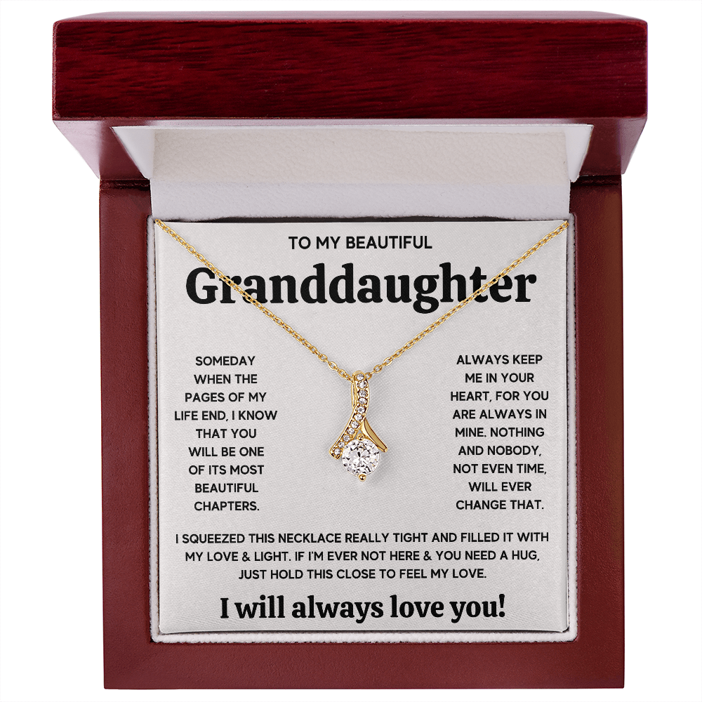 TO MY GRANDDAUGHTER SQUEEZED GOLD ALLURING NECKLACE GIFT SET