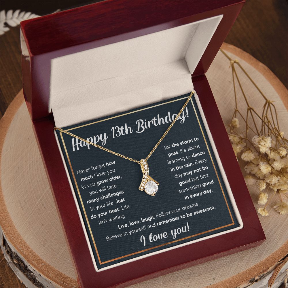 13TH BIRTHDAY RAIN ALLURING BEAUTY NECKLACE GIFT SET