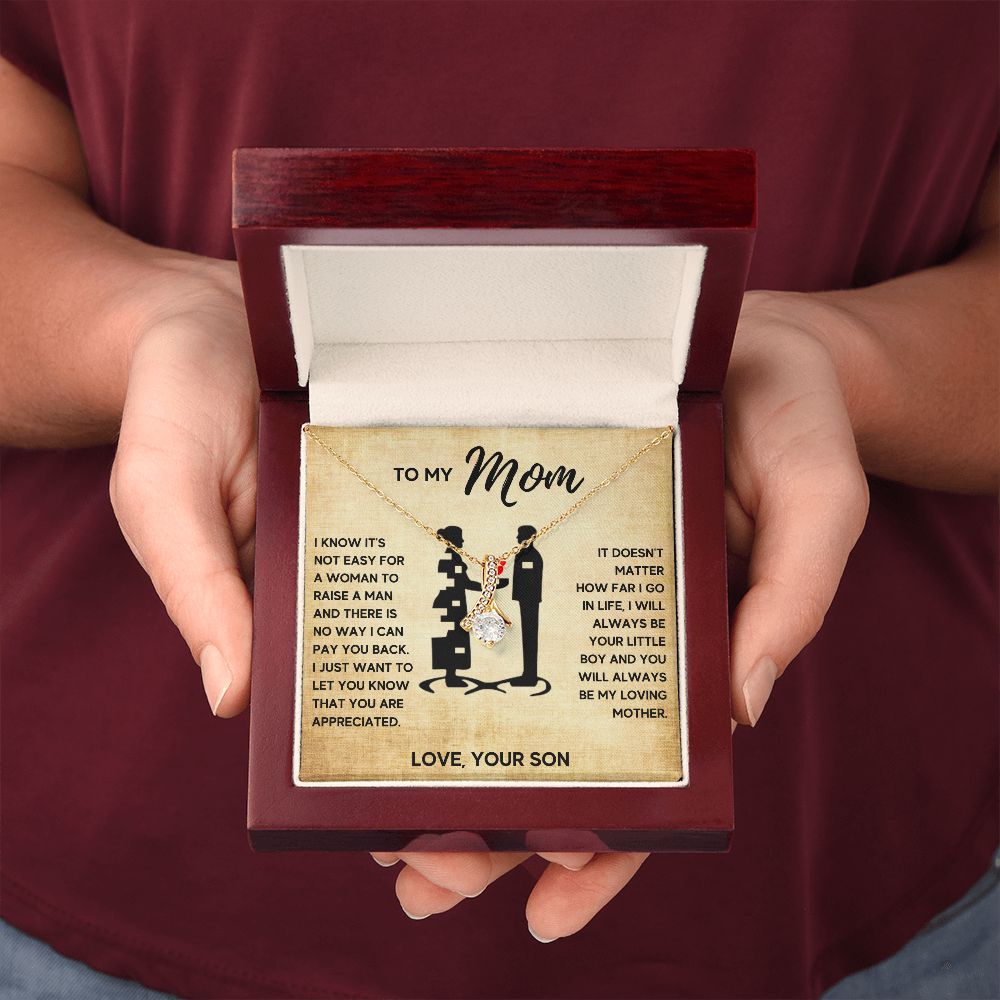 TO MY MOM LITTLE BOY ALLURING NECKLACE GIFT SET