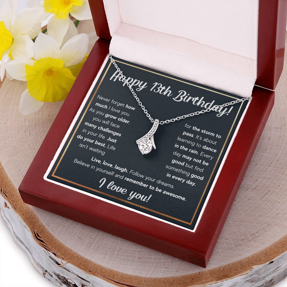 13TH BIRTHDAY RAIN ALLURING BEAUTY NECKLACE GIFT SET
