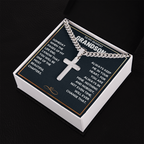 TO MY DEAREST GRANDSON CHAPTERS CROSS CHAIN GIFT SET