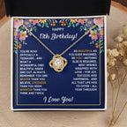 13TH WRAPPED LOVE KNOT NECKLACE GIFT SET