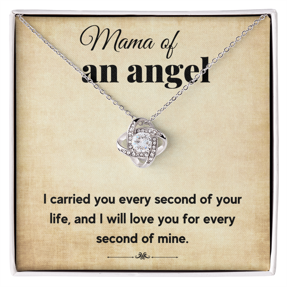 MAMA OF AN ANGEL LOVE KNOT NECKLACE GIFT SET