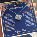 13TH WRAPPED LOVE KNOT NECKLACE GIFT SET