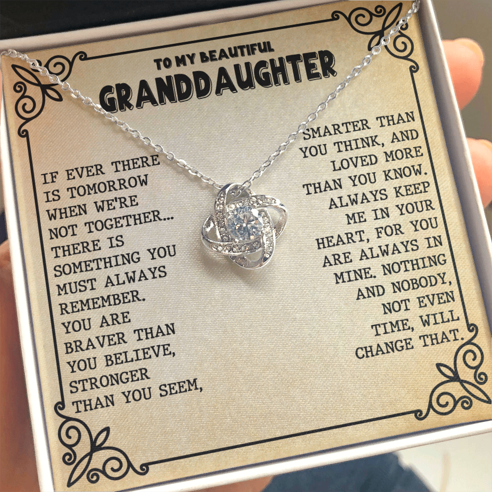 Granddaughter - Unbreakable bond - Granddaughter Love Knot Necklace
