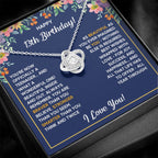 13TH WRAPPED LOVE KNOT NECKLACE GIFT SET