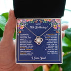 13TH WRAPPED LOVE KNOT NECKLACE GIFT SET