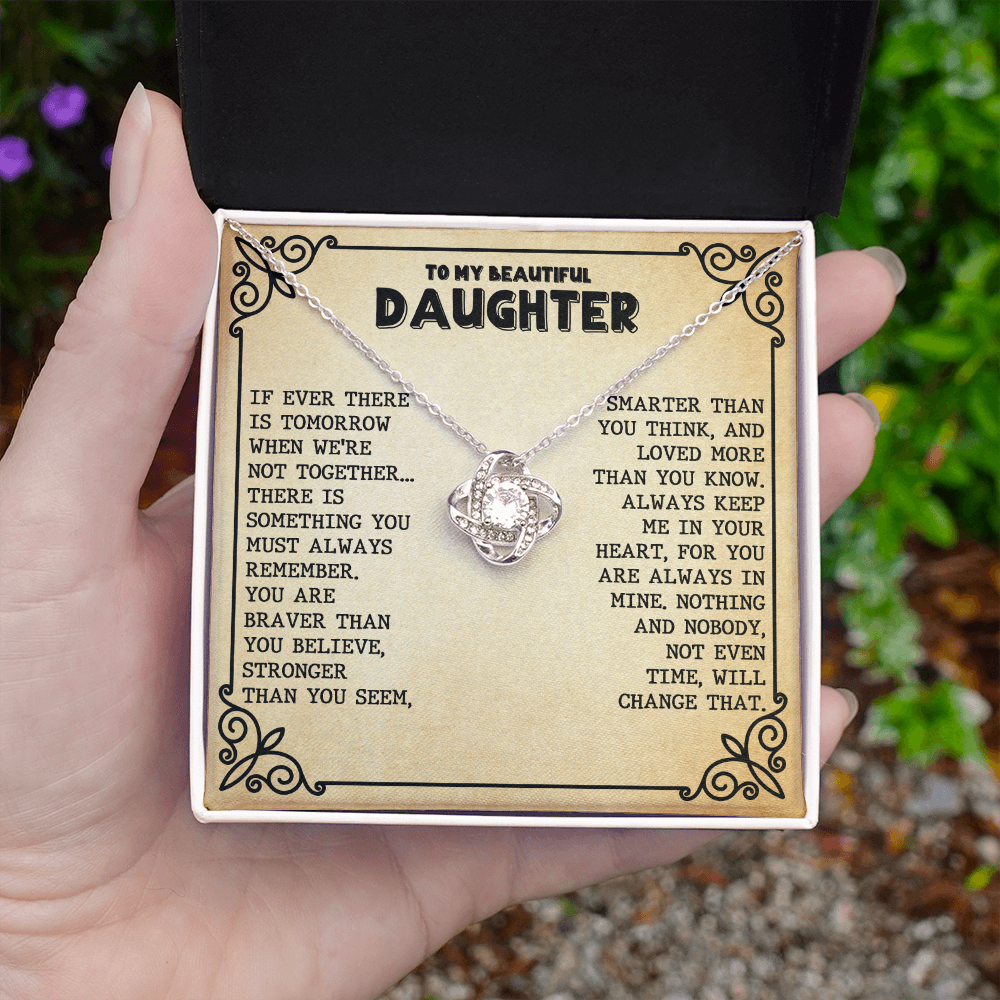 [ALMOST GONE] Keep Me - Daughter Love Knot Necklace