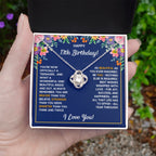 13TH WRAPPED LOVE KNOT NECKLACE GIFT SET