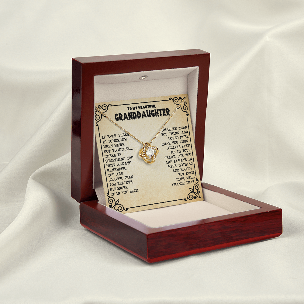 Granddaughter - Unbreakable bond - Granddaughter Love Knot Necklace
