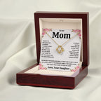TO MY MOM FROM DAUGHTER SQUEEZED LOVE KNOT NECKLACE GIFT SET