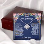 13TH WRAPPED LOVE KNOT NECKLACE GIFT SET