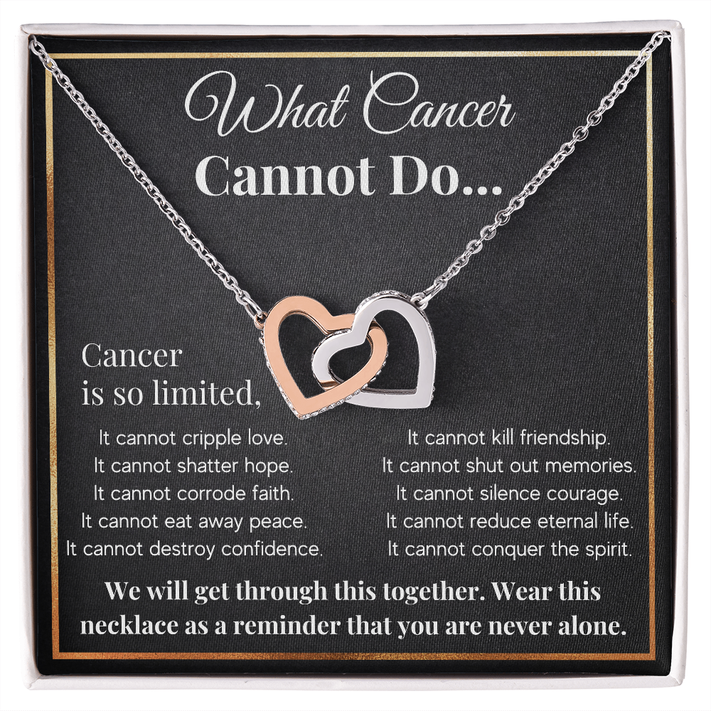 WHAT CANCER CANNOT DO INTERLOCKING NECKLACE GIFT SET