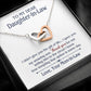 TO MY DAUGHTER IN LAW CIRCUS INTERLOCKING HEARTS NECKLACE GIFT SET