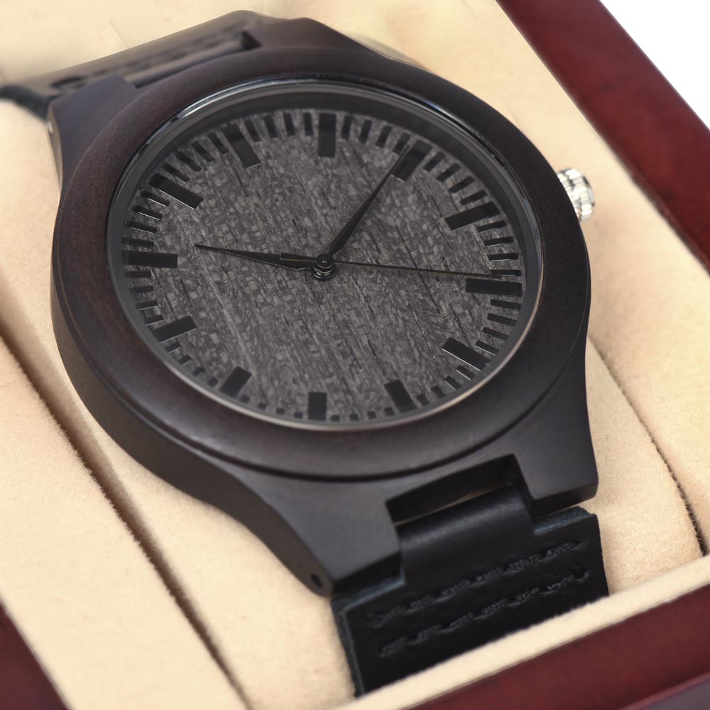 TO MY MAN INSPIRATION WOODEN WATCH WITH MESSAGE CARD