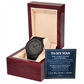 TO MY MAN INSPIRATION WOODEN WATCH WITH MESSAGE CARD