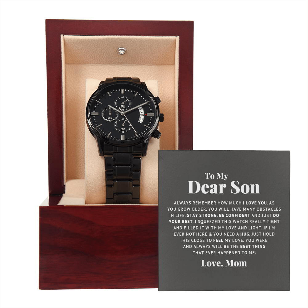 Men's Watch, To Dear Son, Always remember, Gift Watch