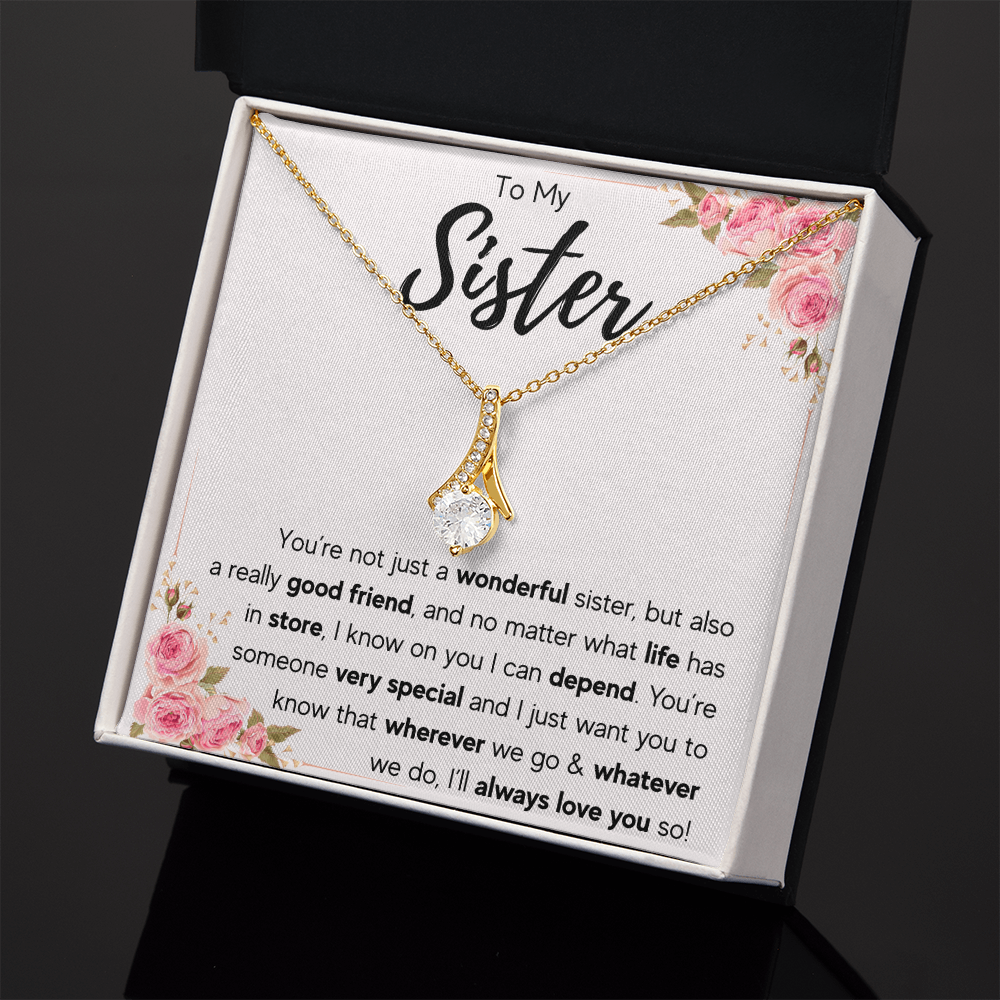 TO MY SISTER LOVE YOU SO ALLURING NECKLACE GIFT SET