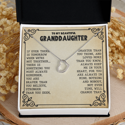 Granddaughter - Delightful -  Delicate Hearts Necklace